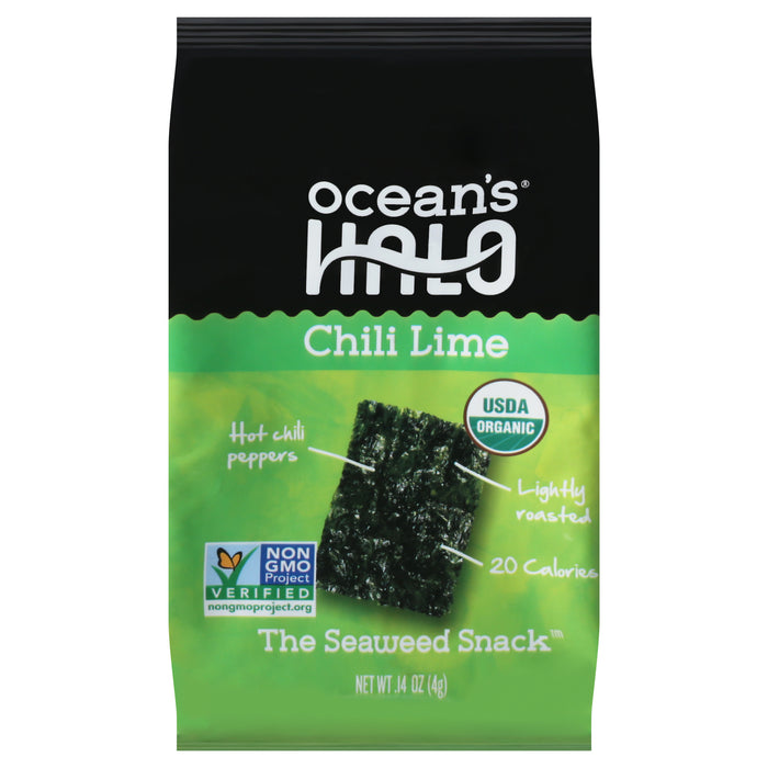 Ocean's Halo Chili Lime Seaweed Snack 0.14 oz