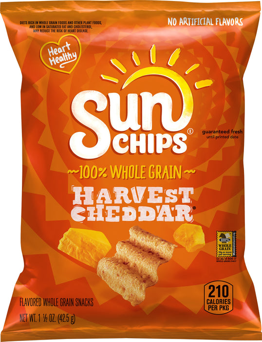 Sun Chips Harvest Cheddar Whole Grain Snacks 1.5 oz