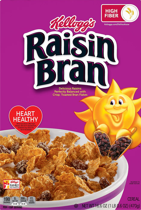 Kelloggs Raisin Bran Cereal, 16.6 oz