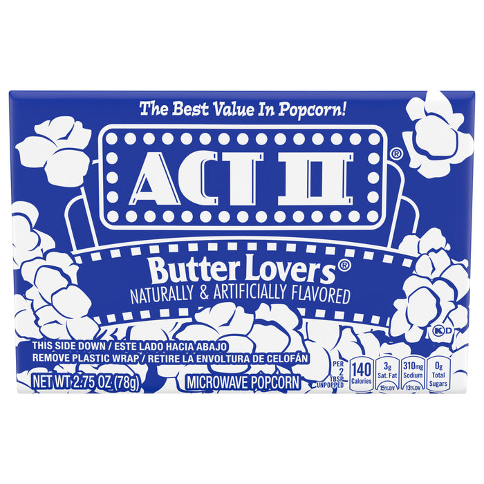 Act II Butter Lovers Microwave Popcorn 2.75 oz