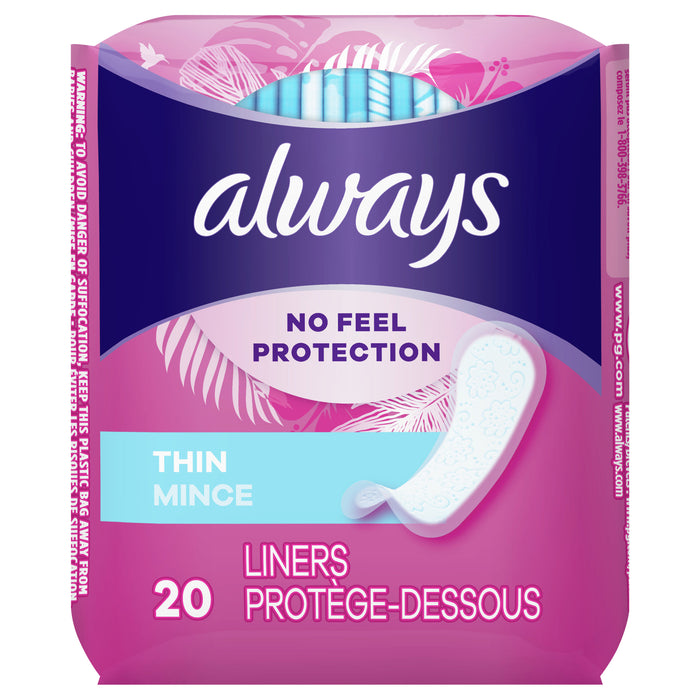 Always Panty Liner, 20 ct (unscented)