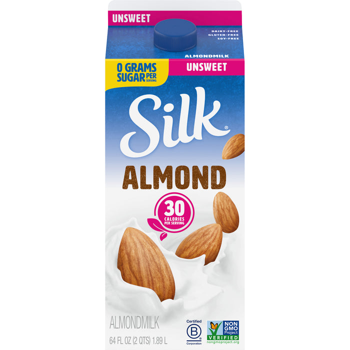Silk Unsweetened Almondmilk, Half Gallon