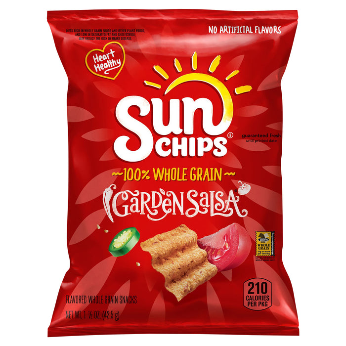 SunChips Flavored Whole Grain Snacks Garden Salsa 1 1/2 Oz
