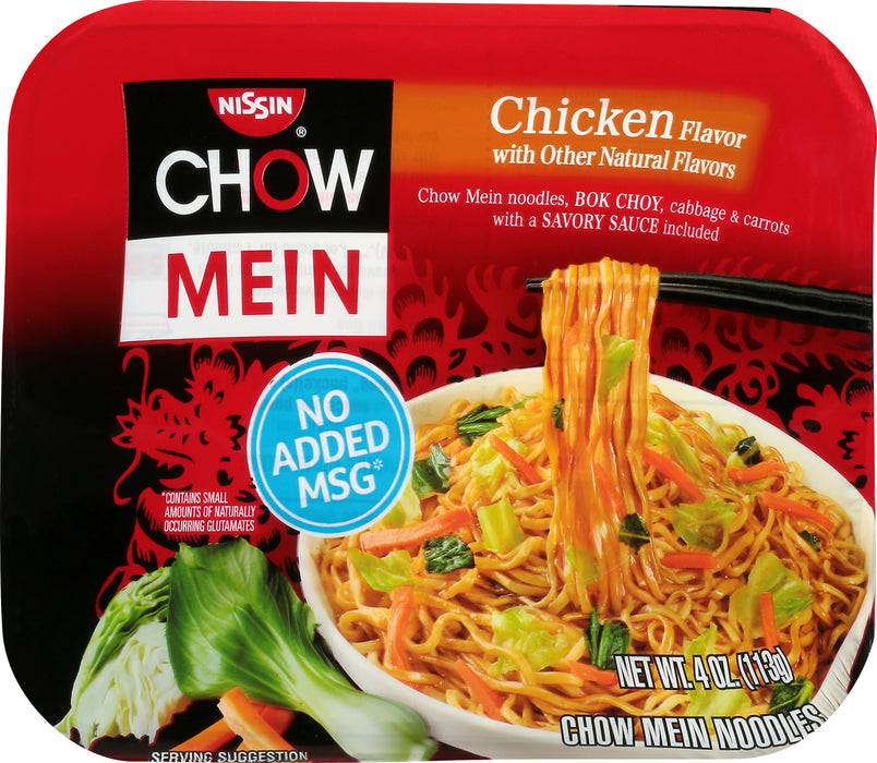 Nissin Chicken Flavor Chow Mein Noodles 4 oz