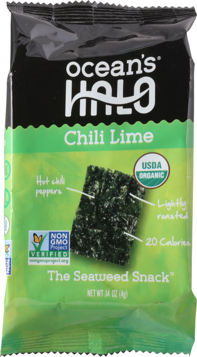 Ocean's Halo Chili Lime Seaweed Snack 0.14 oz
